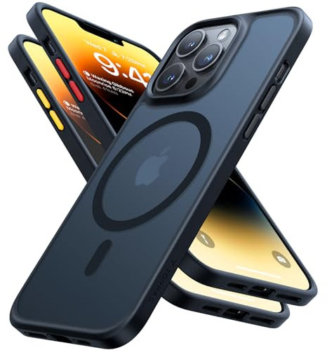 TORRAS for iPhone 13 Pro Max Case with MagSafe, 12FT Military Grade Shockproof, Slim Thin but Sturdy, Velvety Touch and Anti-Slip Texture, Magnetic Protective for iPhone 13 Pro Max Cover, Matte Black