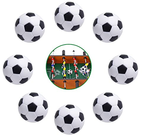 Taozoey Kickerbälle, Tischfußball Bälle, 8 Stück 32mm, Schwarz und Weiß, für Erwachsene und Kinder, für Kickertisch Multifunktionstisch
