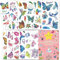 Sugeru® 100+ paillette Tatouage Enfant(12 Feuilles),Doux pour la peau faux Tatouage ephemere enfant fille garçon Cadeau,Pinata anniversaire,Tatouages tatoo temporaires,Naturelle (paillettes-Papillon)