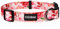 KISSBAK Collier pour Petits Chiens - Conception spéciale, Collier Mignon pour Chien Fille ou garçon, Collier pour Chiot Ajustable en Tissu Doux avec Motif Floral Fantaisie (S,Rose Pivoine)