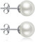 Perlenohrringe Silber 925 Damen Perlen Ohrringe Silber 925 Damen Ohrstecker Perle 9mm Echte Perlenohrringe Stecker Silber Perlenstecker Weiß Damen Ohrringe Silber Perle