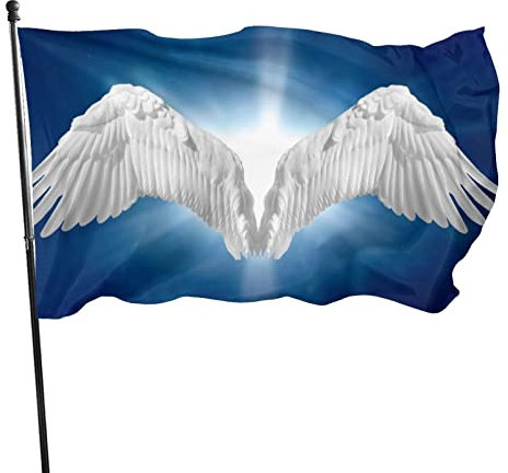 Garten Flaggen Engel Feiertage Flags Durable Yard-Flaggen Gedruckt Garten Fahnen Für Jahreszeiten Rasen Garten 152x90 cm