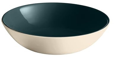 Emile Henry Everyday Collection Pastaschale, Keramik, 22,2 cm, Ozeanfarben/cremefarben