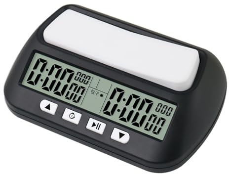 POFET Reloj de Ajedrez Multifunción - Temporizador para Go y Backgammon - Negro