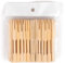Antetok Tenedores de cóctel 200 unidades, tenedores de frutas de dos dientes, cubiertos desechables, tenedores de madera, brochetas de frutas, aperitivos de madera, tenedores de cóctel