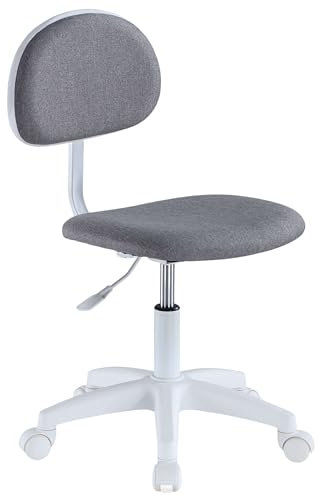 Miroytengo Silla Estudio Elevable Terri Color Gris y Blanco