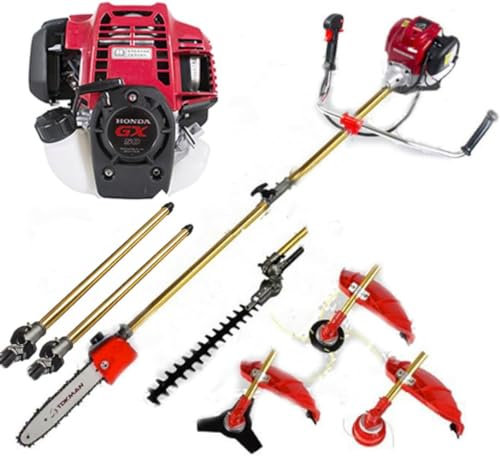 Decespugliatore GX50 Rasaerba 5 in 1 4 Tempi Tagliasiepi telescopico Tagliaerba Tagliaerba +2 Aste di prolunga