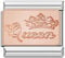 M&S A-Z Rose Gold Family Mum Daughter Grandad Grandma Sister Brother 9mm Italian Charm Compatible With Nomination Bracelet (Queen)