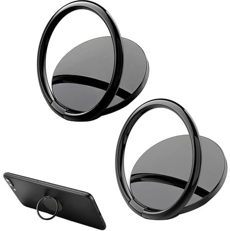 Anello Supporto Ring Cellulare,2 Pezzi Universale Anello per Cellulare,Supporto Adesivo in Metallo con Rotazione a 360° per i-Phone 14/13/12/11,Samsung,Huawei,Xiaomi