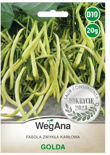 WegAna Bohnen Buschbohnen Golda Samen 20g, Zwergbohne Robuste Gemüsesamen, Gemüse Samen, Samen Anzucht, Saatgut für Gewächshaus