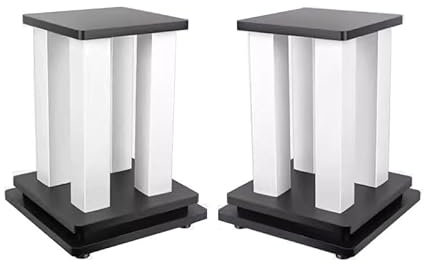 Pie para Altavoz Soporte de Altavoz Soporte de Suelo Altavoz de estantería Envolvente Soporte de Audio con Soporte de Madera Soportes de Altavoz