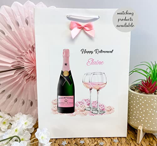 Personalised Champagne Bottle Retirement Gift Bag