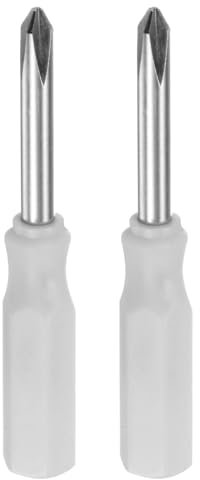sourcing map 2Pcs PH1 Mini Phillips Screwdriver 3mm Magnetic Cross Head 45mm Length for Small Appliances Repairs, White
