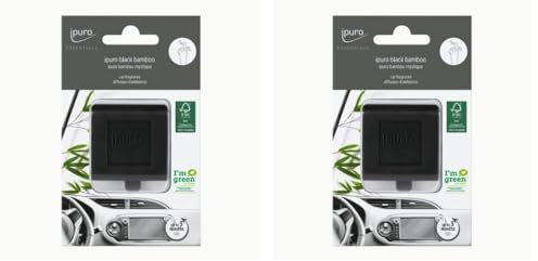 ipuro - erfrischender ipuro black bamboo Auto Duft - dezenter Lufterfrischer fürs Auto mit grünen & holzigen Noten - angenehmer Auto Lufterfrischer für ein puristisches Dufterlebnis bis zu 3 Monate