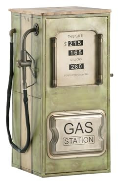 Woodkings Barregal Zapfsäule | 48x102x51cm | Metall & Mangoholz | Retro-Design | Für Hausbar, Küche oder Esszimmer | Flaschenregal mit Ablagen und Glashänger