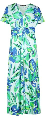 Betty Barclay Damen Midikleid mit Raffung 36, Green/Blue