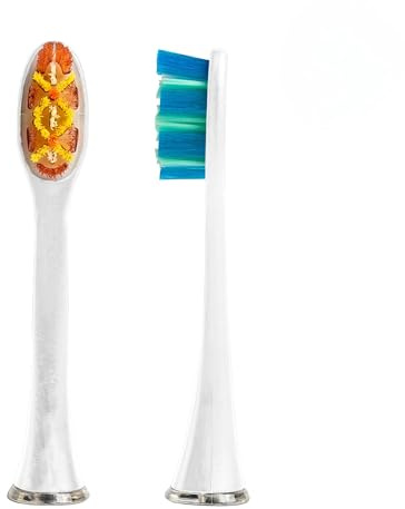 SMILEY 4 x Aufsteckbürsten für Smiley PRO White Elektrische Schallbürste | Ersatzbürsten Bürstenköpfe Zahnbürsten Aufsätze | Zahnbürstenkopf Aufsteck Tiefenreinigung | Zubehör Aufsteckzahnbürsten