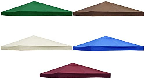 Cubierta de repuesto para toldo de cenador de 10 x 10 pies, cubierta de pabellón para uso al aire libre, material de poliéster duradero de un solo nivel