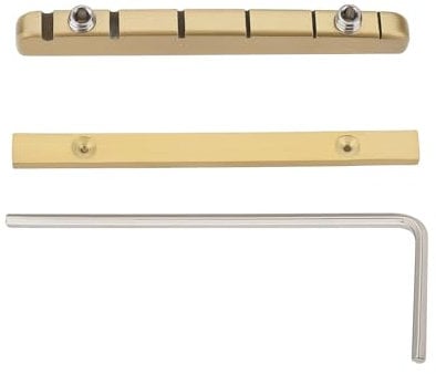 YINETTECH Electric Guitar Brass Bridge Nut 42mm Height Adjustable Electric Guitar Nut 6 String Guitar Nut Suitable for ST TL Style Electric Guitar