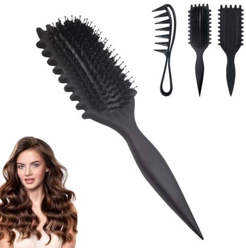 Curl Brush, Curl Hair Brush, Hair Brush, Strands Comb, Wide Tooth Comb, Curl Comb, Coarse Toothed Comb, Shark Tooth Comb Women Men Salon Curl Comb Natural Curls Comb (Black)
