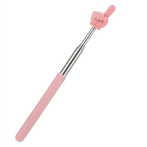 Palo de puntero, palitos retráctiles para profesores, dedos telescópicos, pizarra blanca, puntero telescópico de presentación, para profesores, aulas y profesores (rosa)