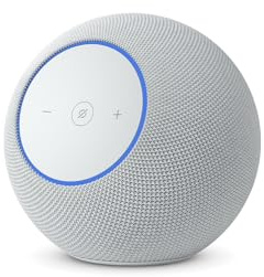 Amazon Echo Studio (nouvelle génération) : format compact, audio 3D immersif et Dolby Atmos (blanc), avec accès anticipé à Alexa+