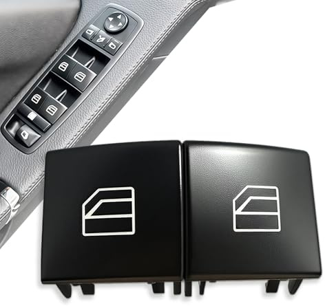 Fensterheber Schalter Fensterschalter für Benz W169-2er Fensterheberschalter Ersatzabdeckung Fensterheberknopf Geeignet für Benz Mercedes Klasse A W169 B W245 ML W164 R W251 GL X164 Fensterschalter