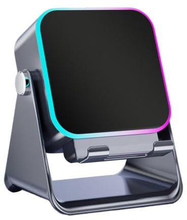 yakermur Telefonständer mit Lautsprecher, faltbare Halterung mit Licht, 10 W Handy-Ständer, Lautsprecher, für Zuhause, Büro, Reisen, Weihnachten, Geburtstag, Männer, Frauen, Freund, Mädchen