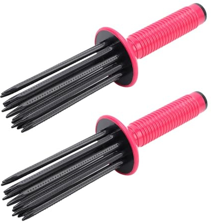 YUYTE Curly Frisey Styler Tool, 2pcs 17 Zähne Curling Roll Combe, Friseursalon Professioneller Curling Pinsel für Freizeitkleidung