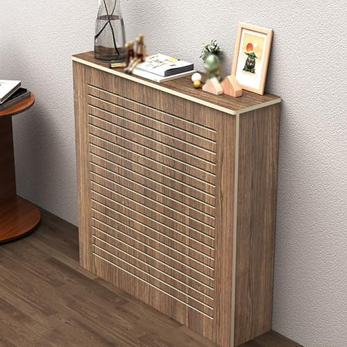 Cache-radiateur en bois MDF – Étagère chauffante à persiennes pour salon et salle de bain – Meuble de sol élégant, 60 x 80 x 20 cm (23,6 x 31,4 x 7,8 pouces) – Solution de décoration intérie