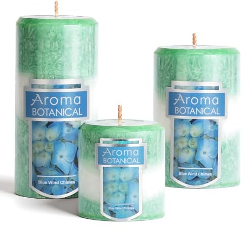 YD LIFE Runde Duftkerze Set, Blaue Glockenblume-Duft, Gesamtbrenndauer bis zu 35 Stunden, Hochwertiger Docht, Perfekte Geschenke für Geburtstage, Feste und mehr