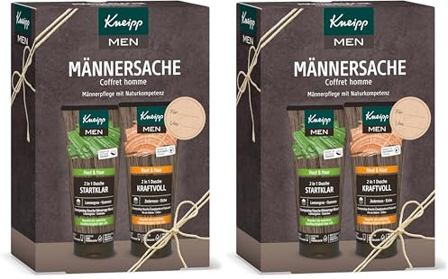 Kneipp Geschenkset Männersache - 2 in 1 Männerduschen von Kneipp in Originalgröße - Wellness Geschenk für Männer – Kneipp Men: Männerpfleg mit Naturkompetenz - 2 x 200ml (Packung mit 2)