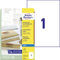 AVERY Zweckform J8567-25 Versandetiketten/Versandaufkleber (25 Etiketten, 210x297mm auf A4, bedruckbar, selbstklebend, für Inkjet-Drucker, für Pakete und Päckchen) 25 Blatt, transparent