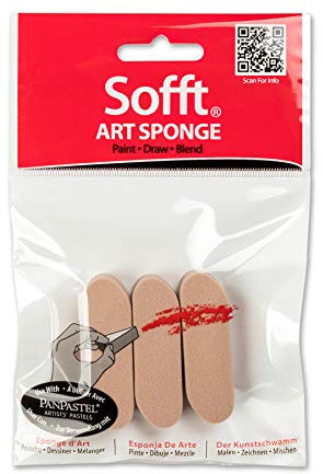 Sofft Artist Tools by GOLDEN, Round Sponge Bars, Pack of 3, Professional Artist Pastels