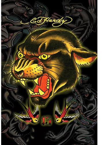 Ed Hardy (Panther 13) Poster Großformat B X H : 61 x 91 cm