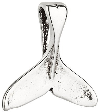 7K Unisex Charm Anhänger Walflosse aus 925 Sterling Silber (15x15mm)