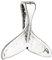 7K Unisex Charm Anhänger Walflosse aus 925 Sterling Silber (15x15mm)