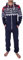 NOROZE Herren Onesie Mode Stilvoll Alle in Einem Overall Strampelanzug EIN Stück Pyjamas Jumpsuit Combinaison (XL, Marine)
