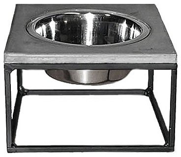 fattoAmano - Lebe mit Betonung FEEDO Solo | Der Beton Hundenapf | Design Napf | Hundeaccessoires (XL, hellgrau)