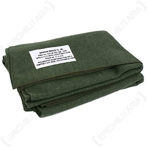 Epic Militaria Replika Decke aus Olivenwolle, 2. Weltkrieg