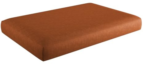 sunnypillow Palettenkissen für Gartenmöbel - Sitzkissen 120x80x15 cm - Palettenauflage für Palettensofa für Haus und Garten - Palettenpolster, Sitzpolster für Palettenmöbel - Kissen Orange