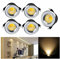 Elitlife 5er Mini Einbaustrahler Minispot Einbauleuchte LED led Einbaustrahler Set Aluminium 3W Warmweiß mit Transformer Recesed Downlight [Energieklasse A+++]