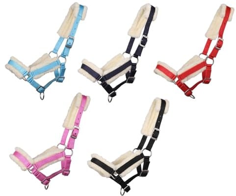 NETPROSHOP Weiches Fohlenhalfter 3-Fach Verstellbar Gepolstert Falabella Shetty Pony Full, Groesse:Fohlen Full, Farbe:Schwarz