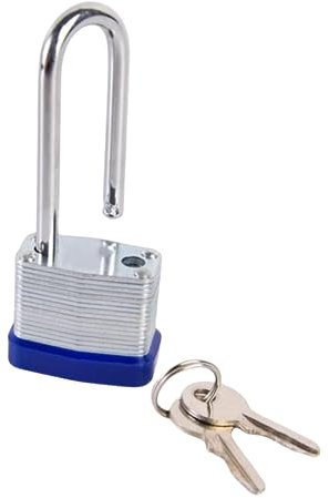 Laminated Keyed Padlocks, Long Shackle Heavy Duty Pad Lock with Key,Weatherproof Laminated Padlock Keyed Aliked for Outdoor Use, Shed, Garage, Fence 16 (40mm