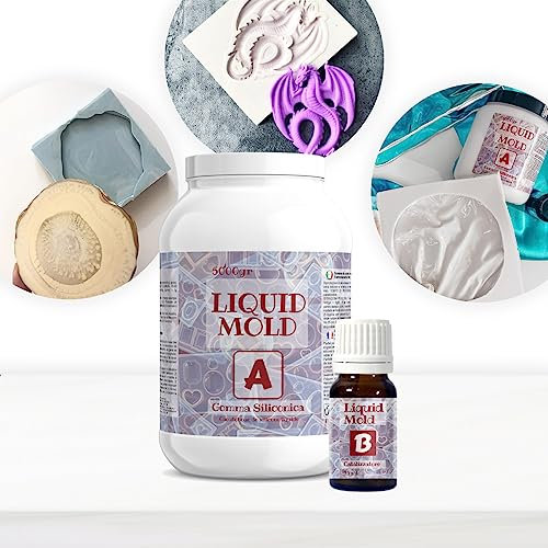 Resin Pro ® Liquid Mold: Gomma Siliconica Liquida (10,5Kg) Per La Creazione Di Stampi Per Epossidiche, Poliuretaniche, Cera, Sapone, Gesso, Cemento - Durezza 20 Shores - 100% Made In Italy