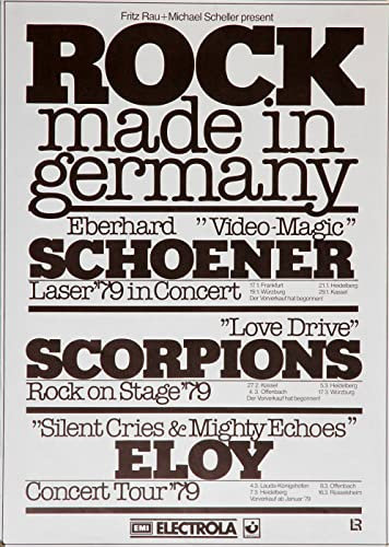 Premium Poster/Plakat | DIN A1 | Wanddeko | Live Konzert Veranstaltung » Rock - Made In Germany - Schoener, Scorpions, Eloy On Tour, All The Dates 1979 «