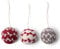 Én Gry & Sif kleine Weihnachtskugeln I süße Weihnachtsanhänger aus Naturfilz, handgemachte Weihnachtsdeko, fair-Trade Weihnachtsbaumschmuck, Weihnachtsdekoration, 3er Set