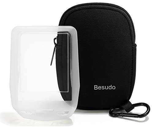 Besudo Displayschutz für Bosch Nyon mit Neopren Schutztasche - Schutzhülle für Bosch Nyon Display (BUI350) Bedieneinheit vor Kratzern und Stößen - Hülle Schutztasche inkl. Karabiner-22-KB