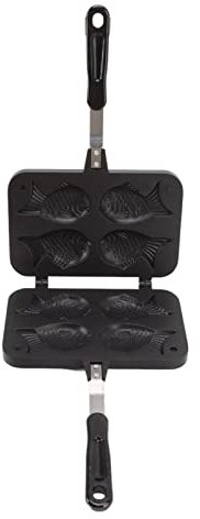 Taiyaki Poêle à Gâteau en Forme de Poisson Non Stick Taiyaki Double Cuisson Moule à Gâteau Gaufrier Moule à Pâtisserie