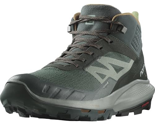 Salomon Outpulse Mid GTX Sportschuhe Herren Wanderschuhe Grün Freizeit, Schuhgröße:EUR 41.5 | UK 7.5